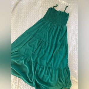 Green flowy maxi dress